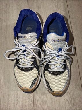 aimé leon d'oré White & Blue New Balance Mesh Sneakers